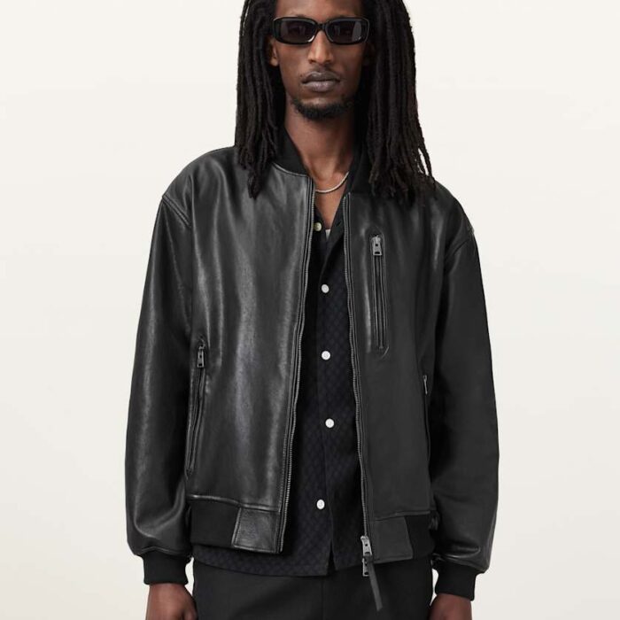 Kino Oversized Leather Bomber