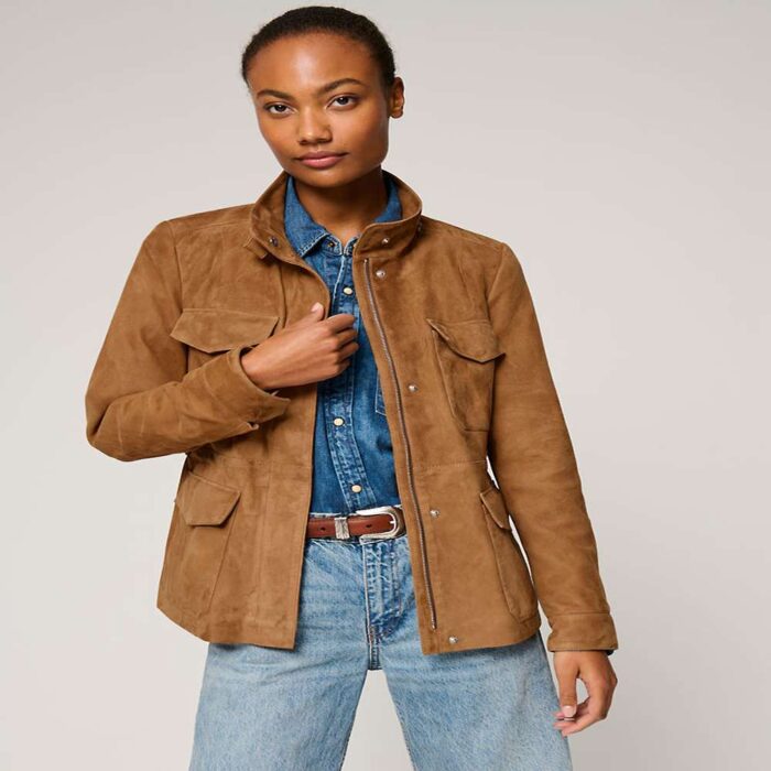 Angie Suede Leather Jacket