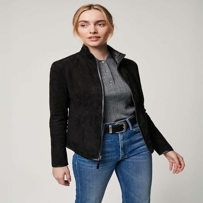 Ally Reversible Suede Leather Jacket