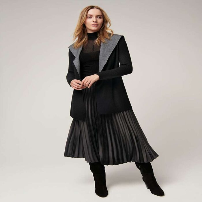 Essential Reversible Hooded Alpaca Wool-Blend Cardigan