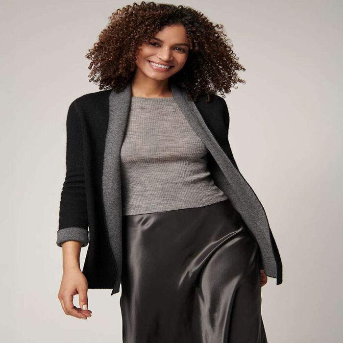 Essential Reversible Alpaca Wool-Blend Cardigan