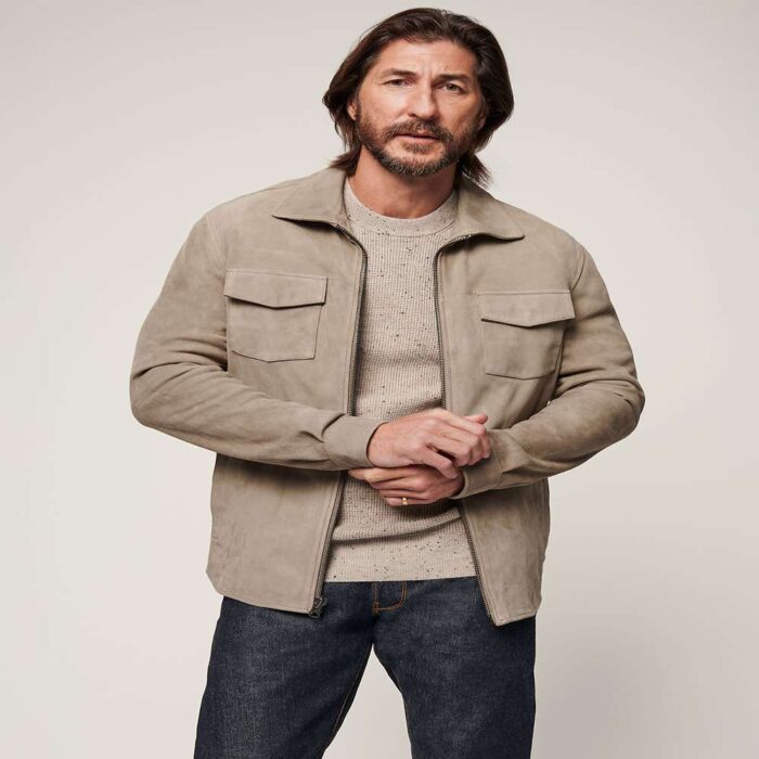 Ari Suede Leather Shirt Jacket