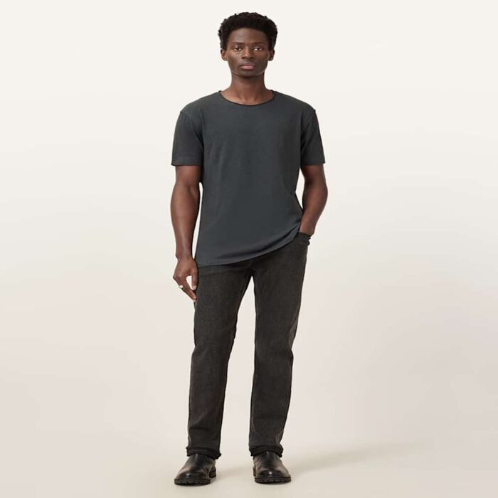 Figure Crew Neck Raw Edge T-Shirt