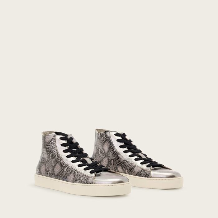 Tana Snake Print Leather High Top Sneakers
